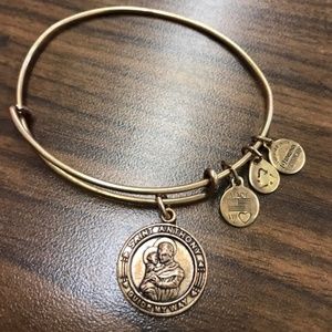 Alex and Ani St. Anthony gold finish bracelet